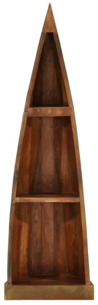 Armário em forma de barco 39x27x127cm madeira recuperada maciça