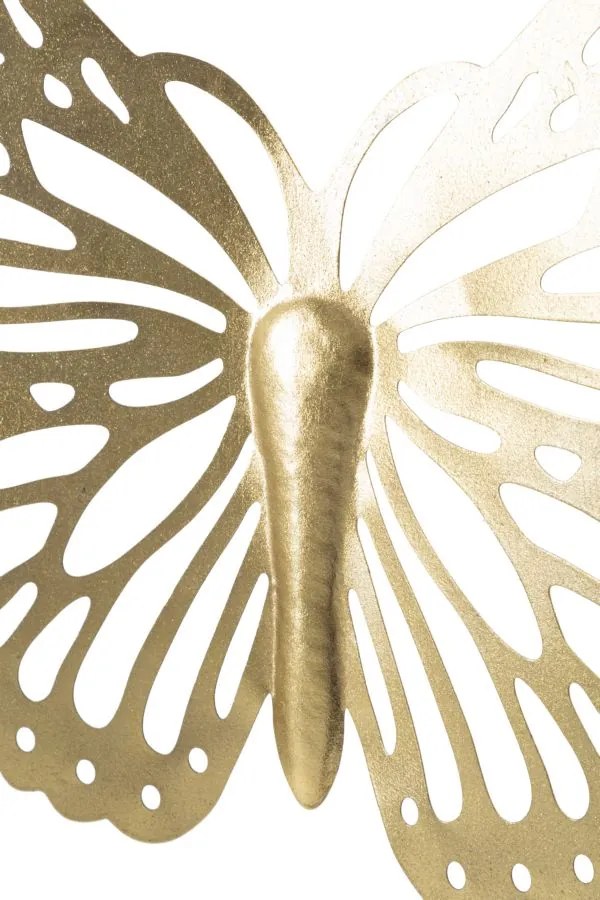 BORBOLETA DE PAREDE CM 43X2X35 DOURADA
