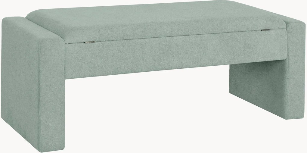 Banco estofado em chenille Mint