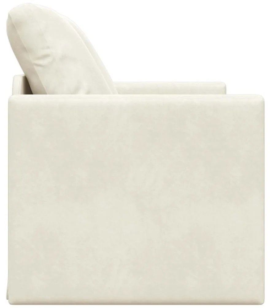 Loveseat 2 lugares Creme Tecido, Madeira 2 lugares