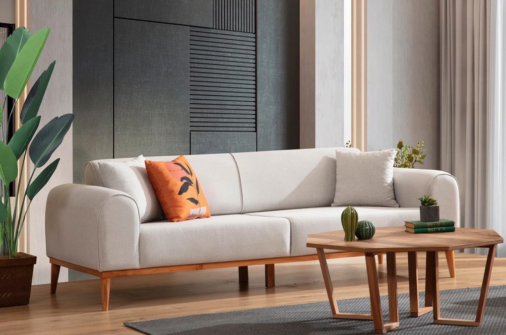 ****
Sofá-cama de 3 Lugares Kapri – Creme – 220x84x77 cm
**