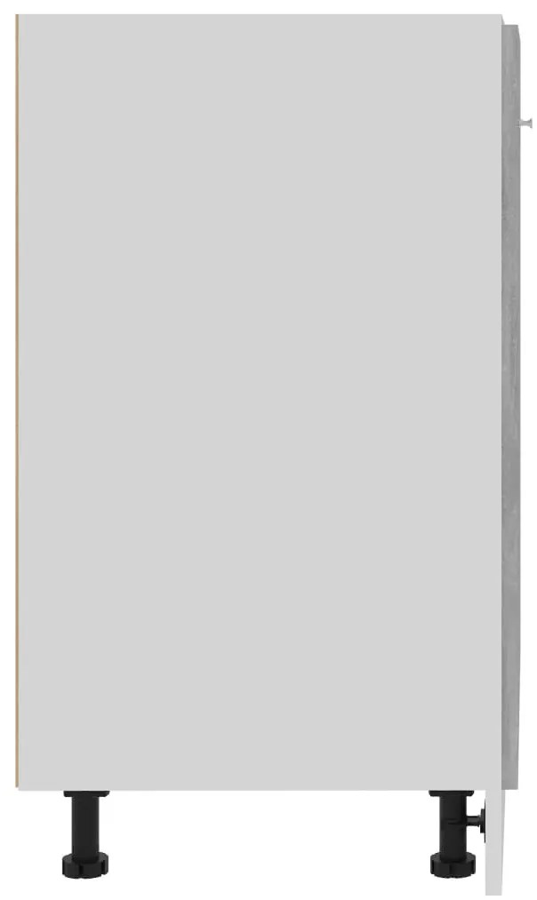 Armário inferior 60x46x81,5 cm contraplacado cinzento cimento