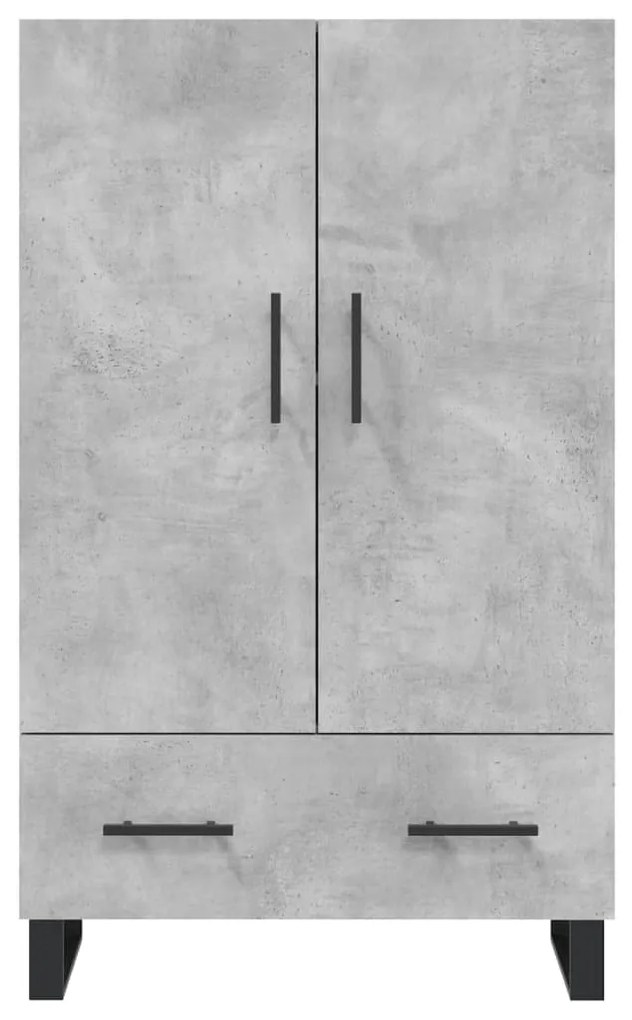Aparador alto 69,5x31x115 cm derivados de madeira cinza-cimento