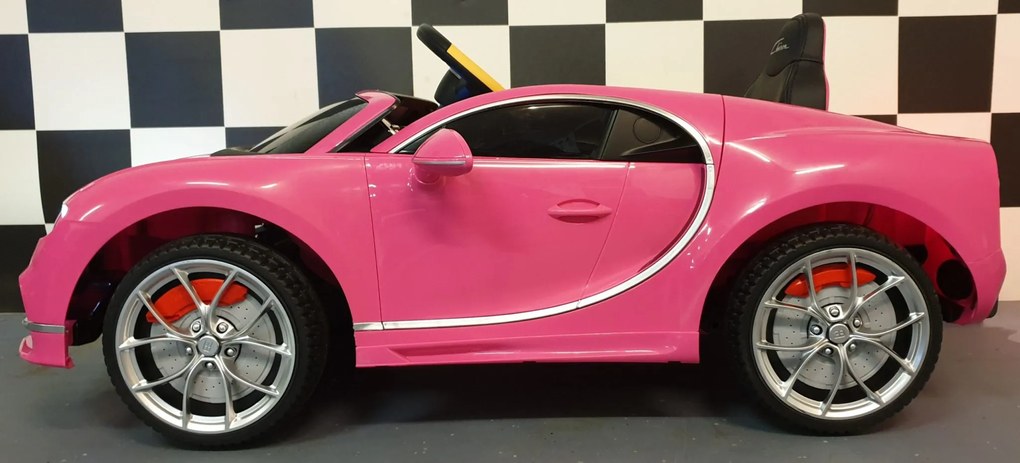 Carro Bateria infantil Bugatti Chiron rosa 12 volts