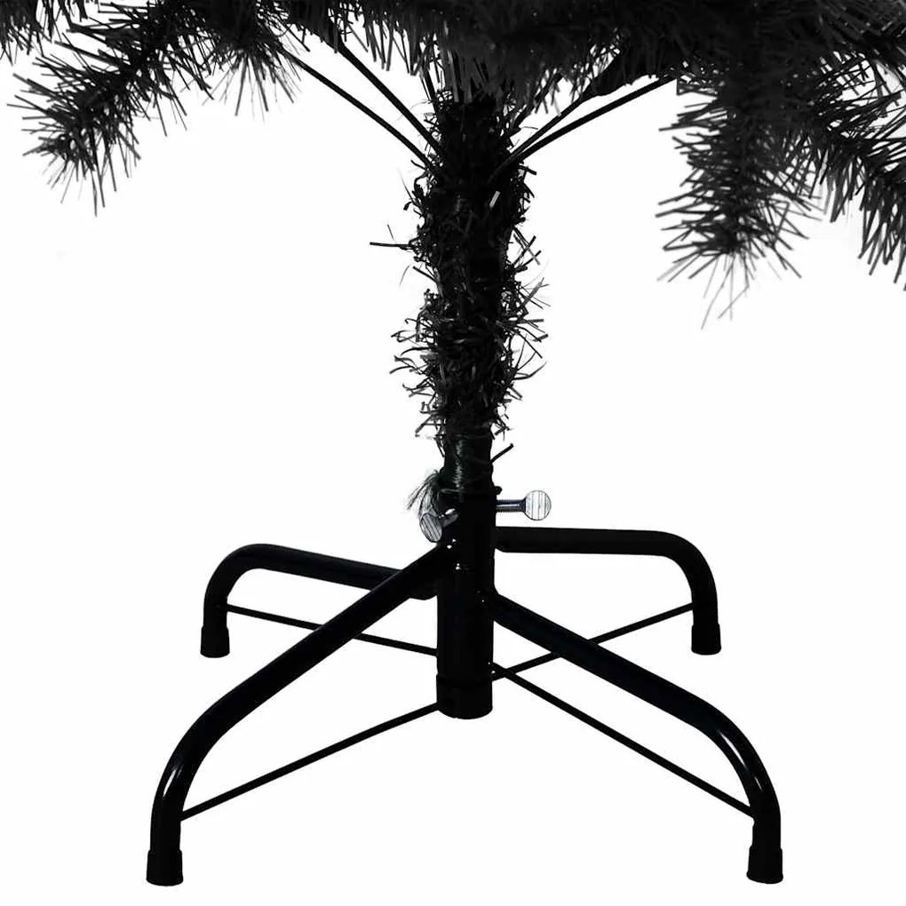 Árvore de Natal artificial com suporte 150 cm PVC preto