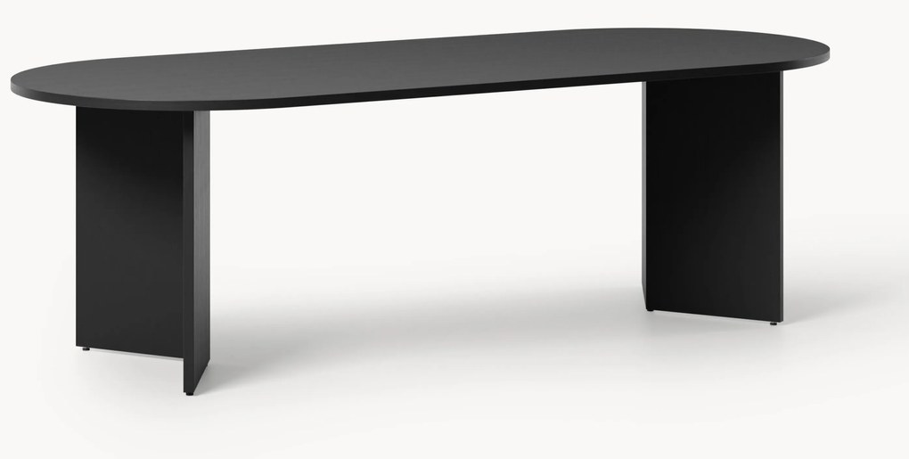 Mesa de jantar oval em madeira Toni, vários tamanhos