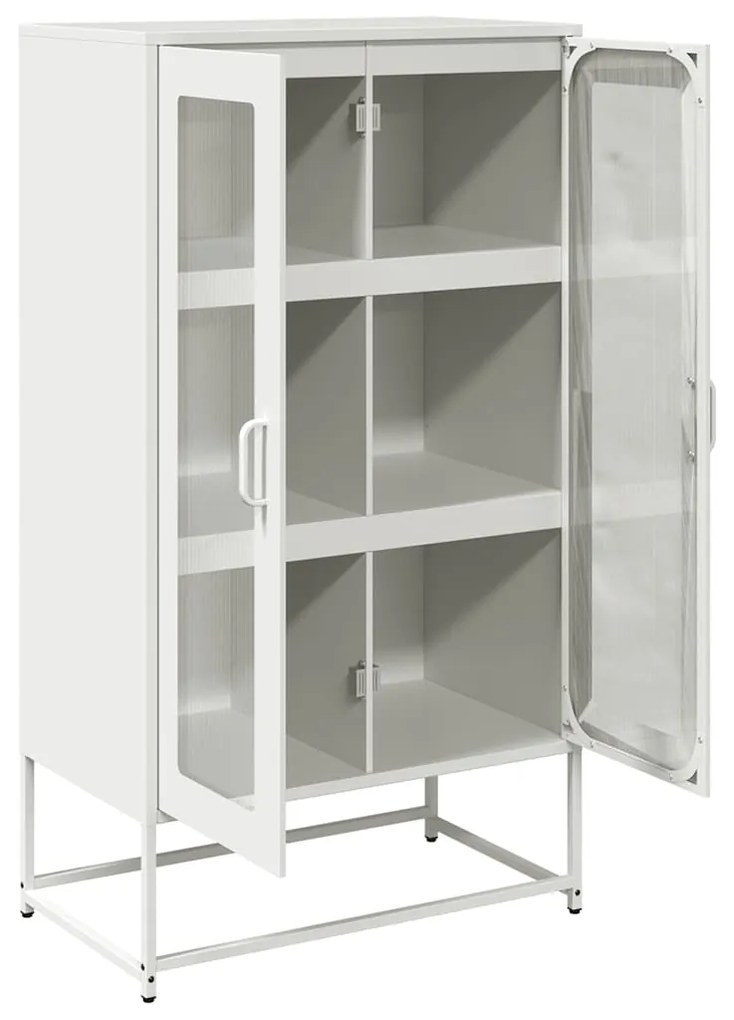 Aparador alto 68x39x123 cm aço branco