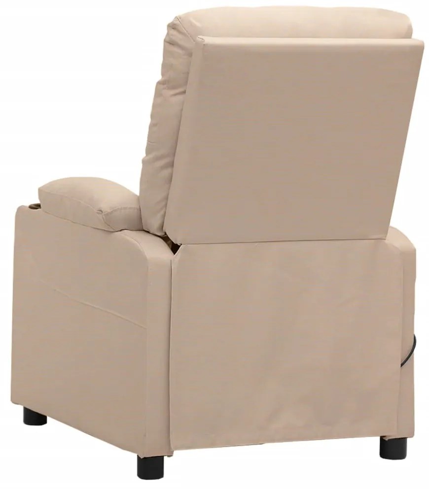 Poltrona elevatória tecido cor creme
