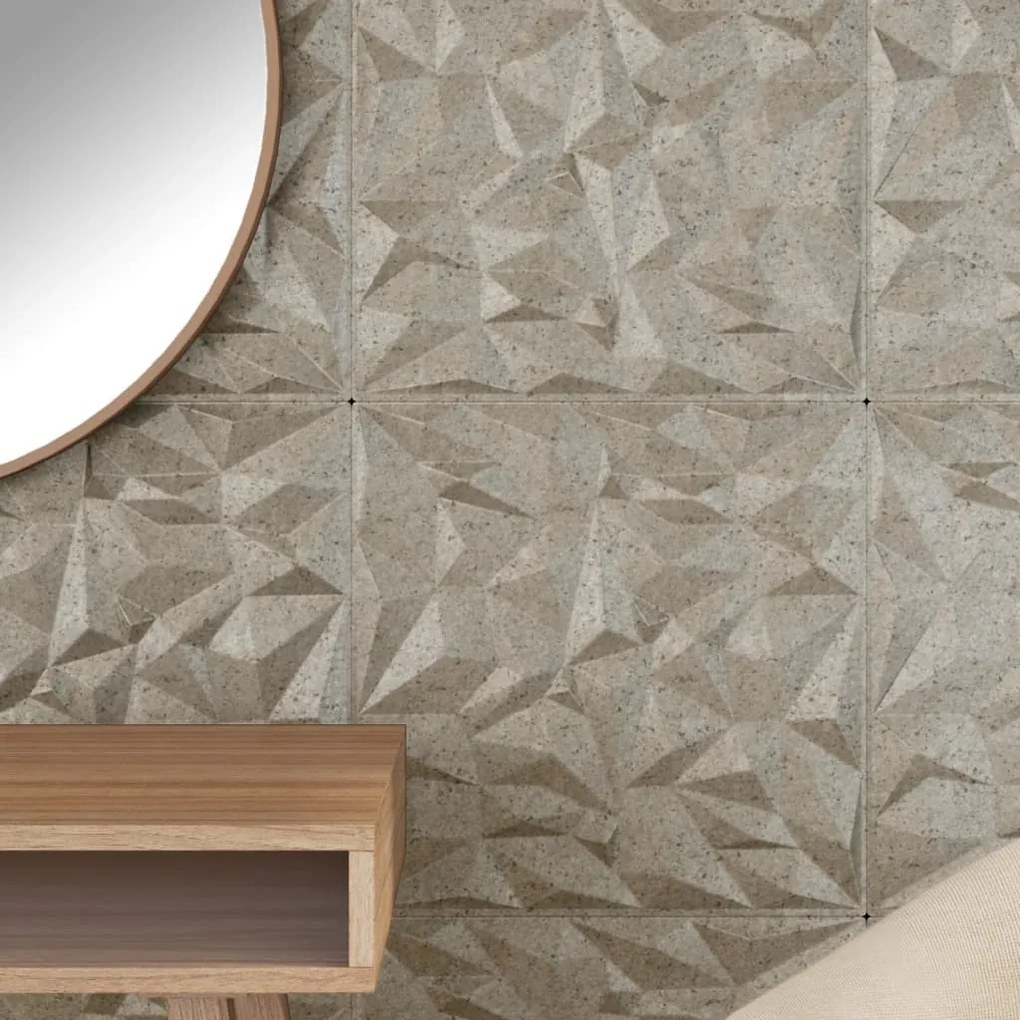 Painéis de parede 12 pcs 50x50 cm 3m² XPS betão ametista