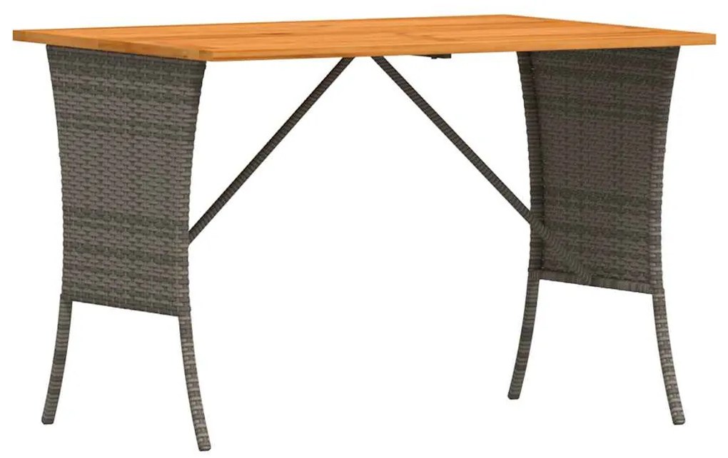 4 pcs conjunto de jantar p/ jardim c/ almofadões vime PE cinza