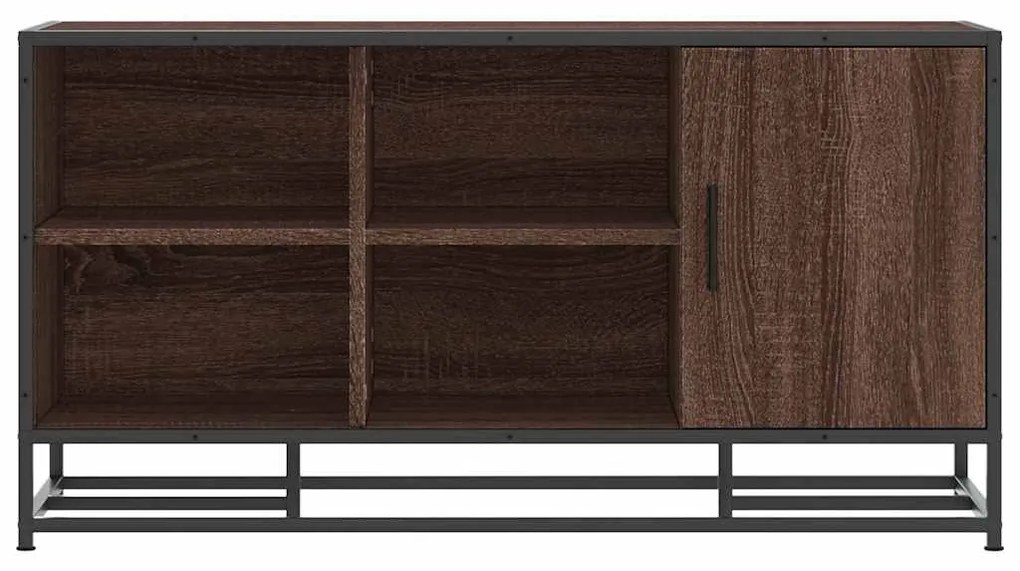 Banco calçado carvalho castanho 100x40x53,5 cm madeira e metal