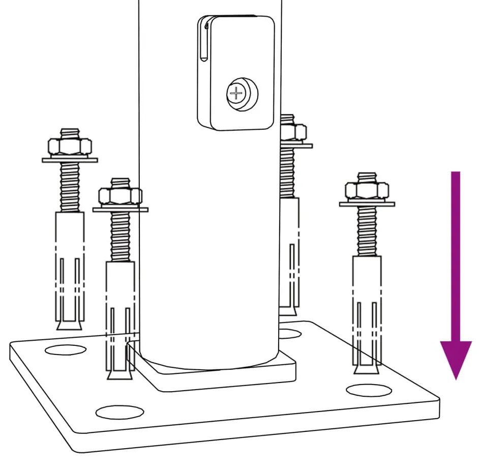 Cerca de malha de arame com flange 2,2x25 m antracite