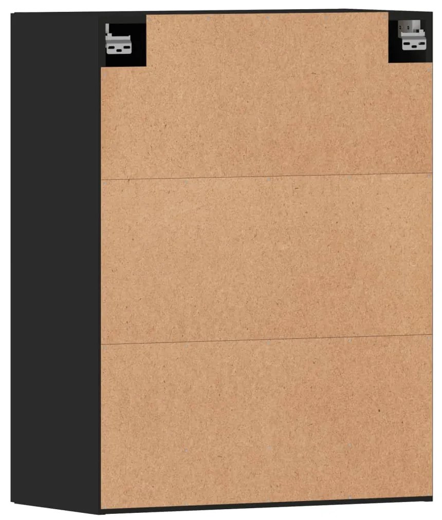 Móveis de parede 2 pcs derivados de madeira preto