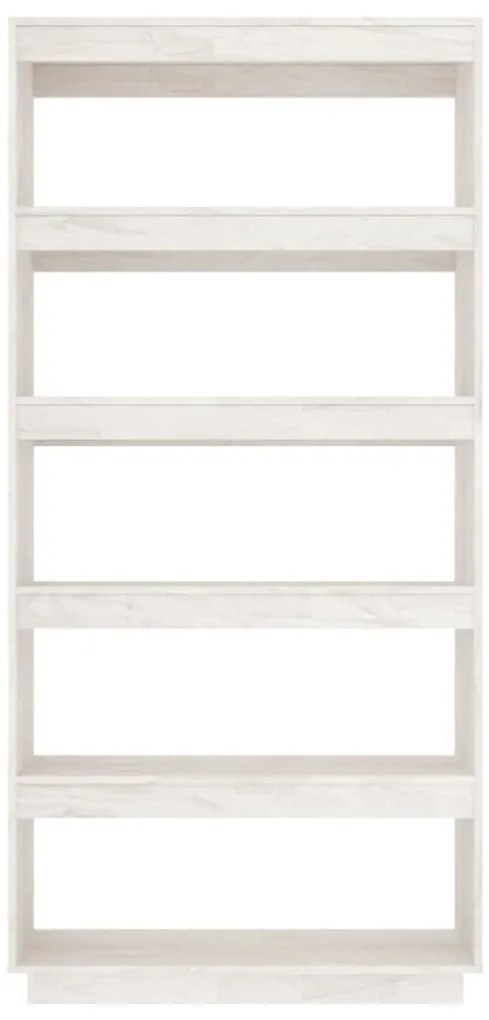 Estante/divisória 80x35x167 cm pinho maciço branco