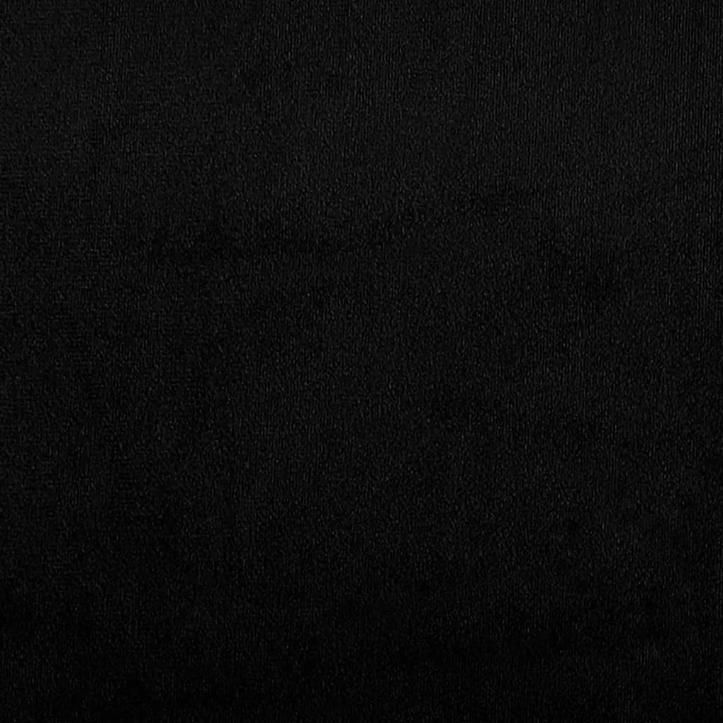 Sofá de 2 lugares 140 cm tecido de microfibra preto