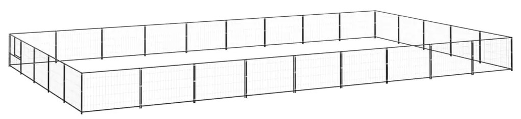 vidaXL Canil para cães 45 m² aço preto