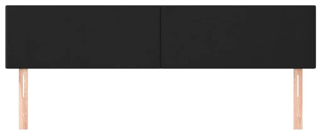 Cabeceira de cama 2 pcs couro artificial 80x5x78/88 cm preto