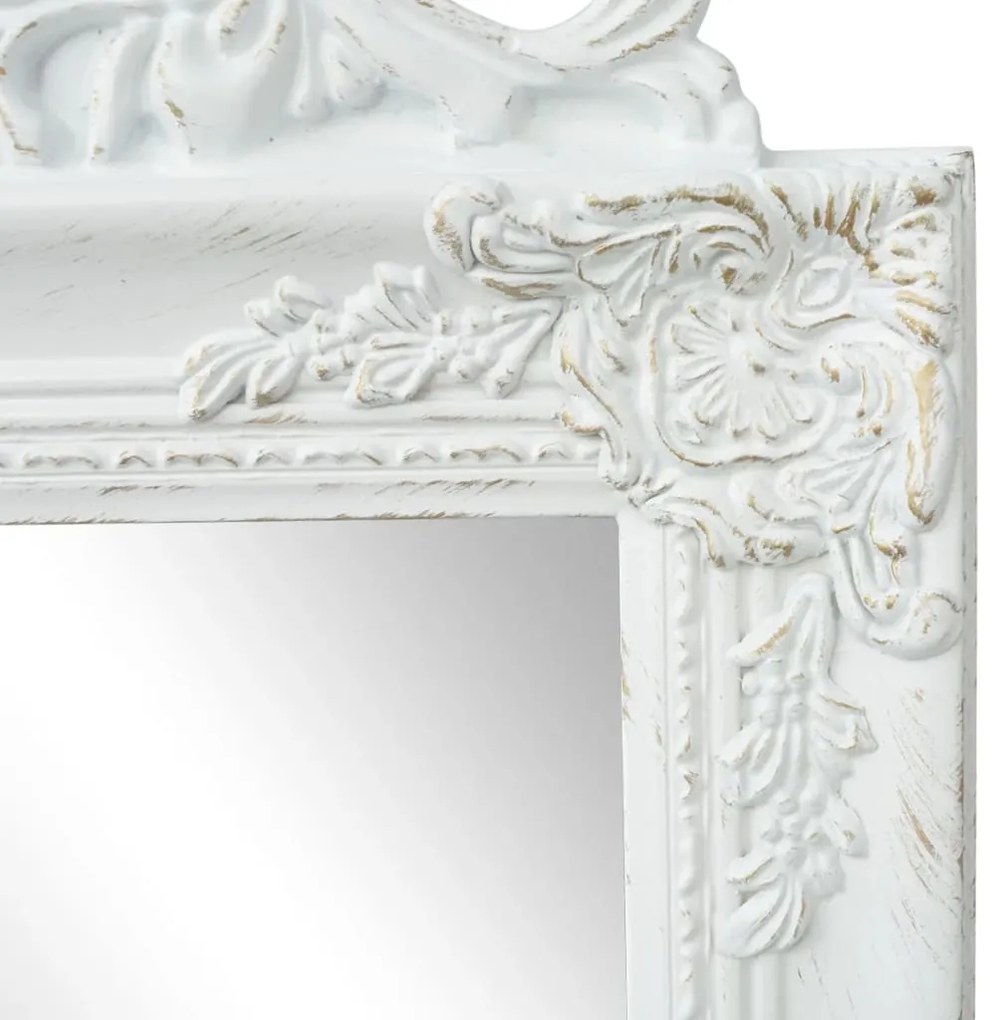Espelho de pé estilo barroco 160x40 cm branco