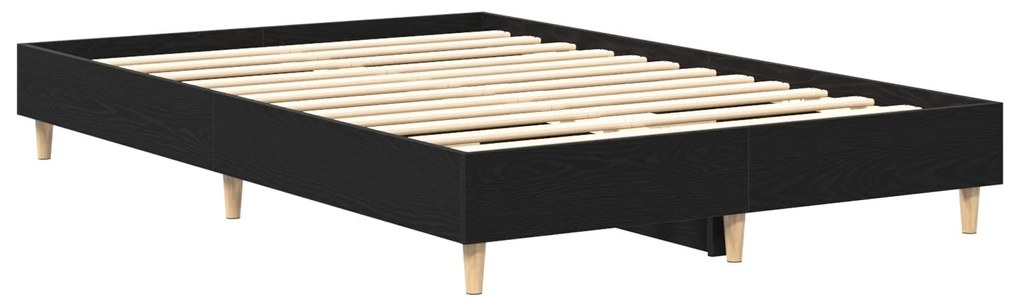 Estrutura de Cama vidaXL 140x190 cm em Madeira de Carvalho Preto