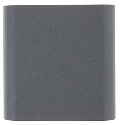 Candeeiro de parede moderno cinzento escuro incl. LED IP54 quadrado - Evi Moderno