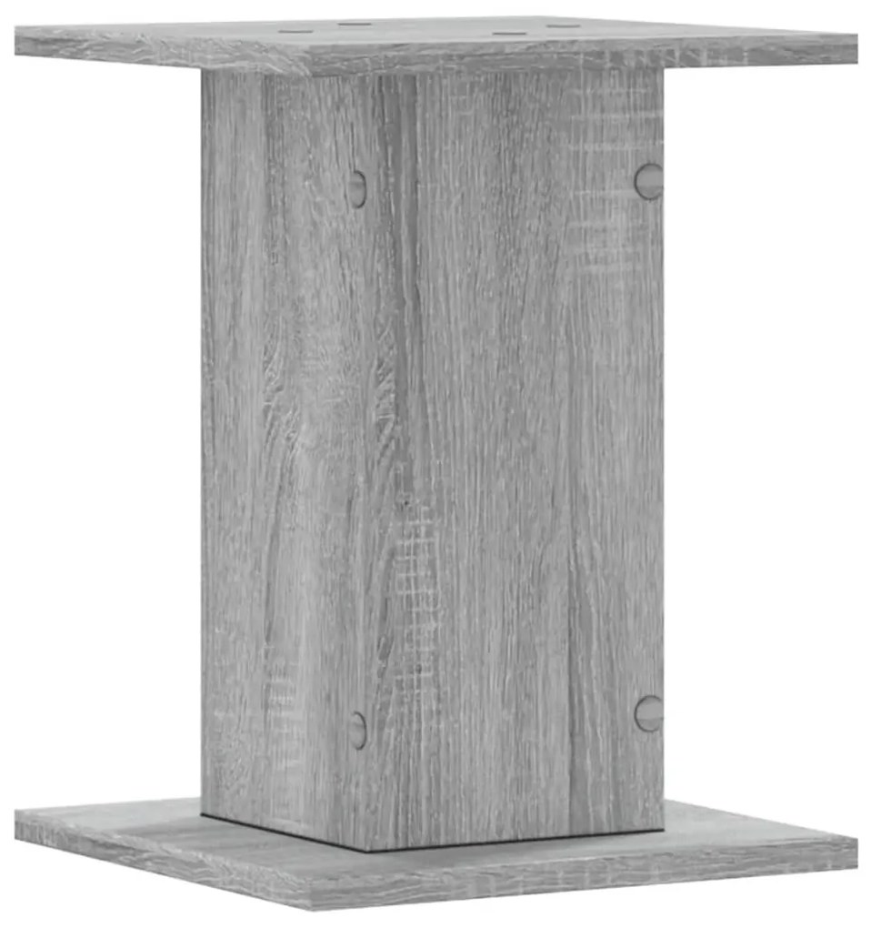 Suportes de colunas 2 pcs derivados de madeira cinzento sonoma