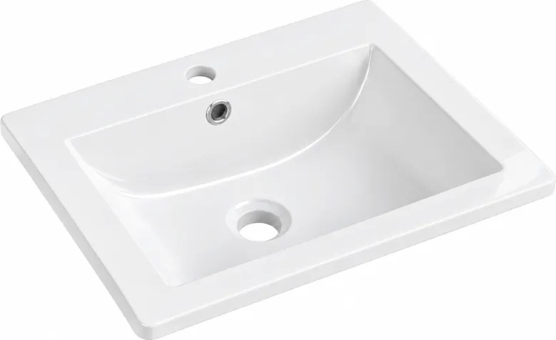 Mexen Lora lavatório embutido no tampo 53 x 46 cm, branco - 25365300