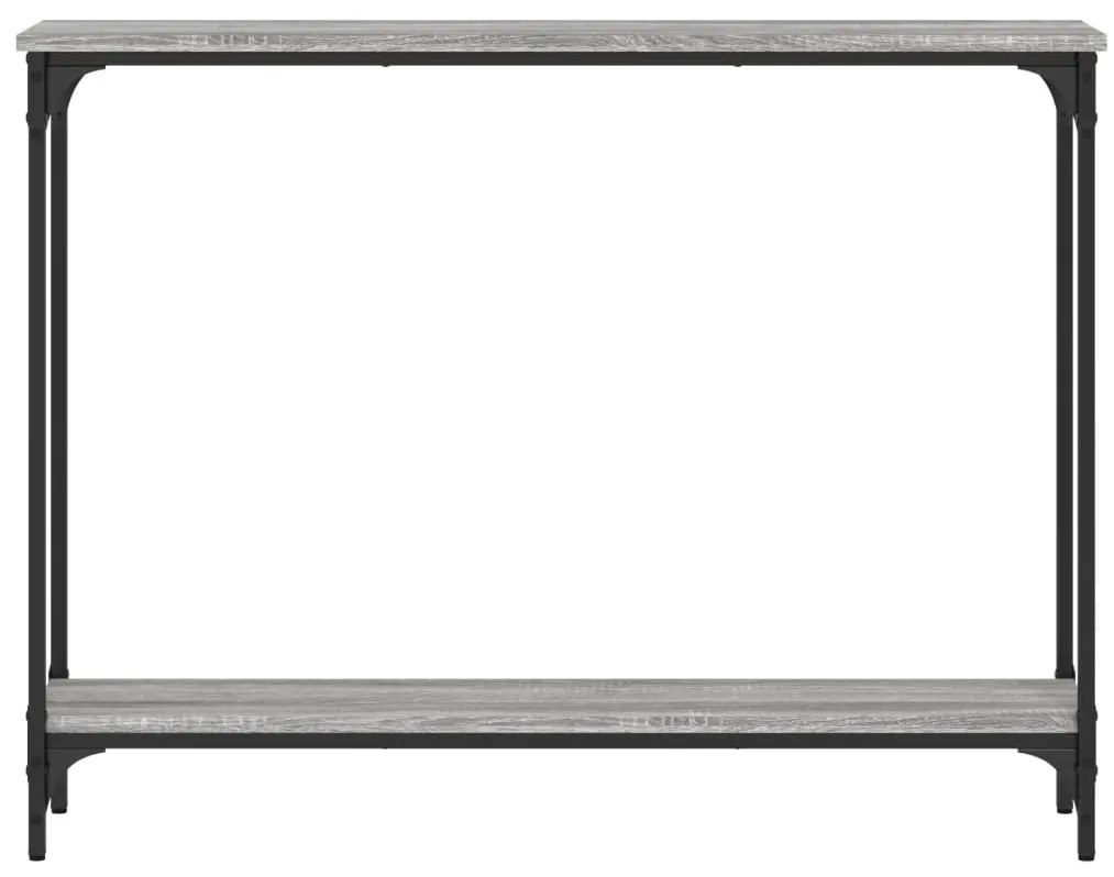 Mesa consola 100x22,5x75cm derivados de madeira cinzento sonoma