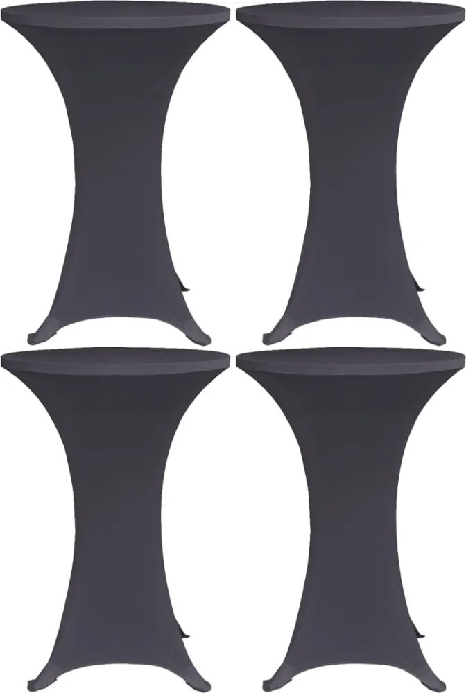 vidaXL Capa extensível para mesa 4 pcs 60 cm antracite