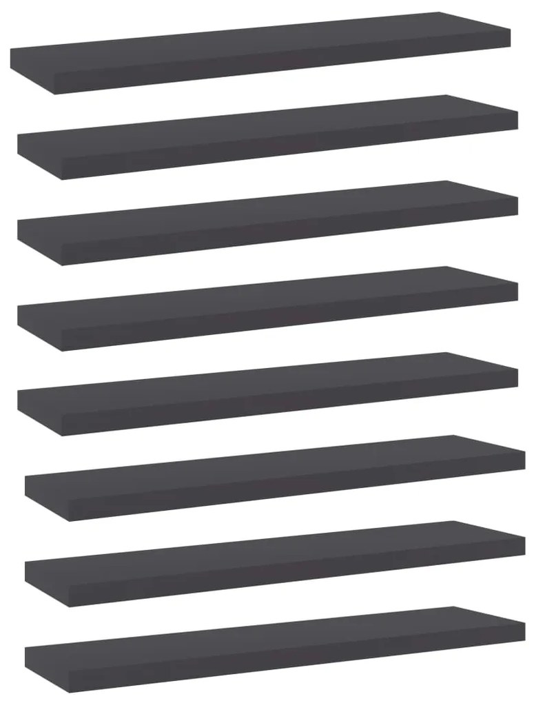 vidaXL Prateleiras para estante 8 pcs 40x10x1,5cm contraplacado cinza