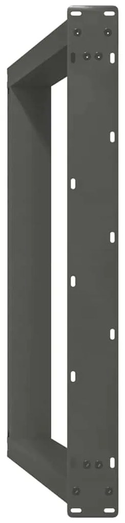Pés para mesa de jantar em formato de U, 2 peças, antracite, 70x(72-73