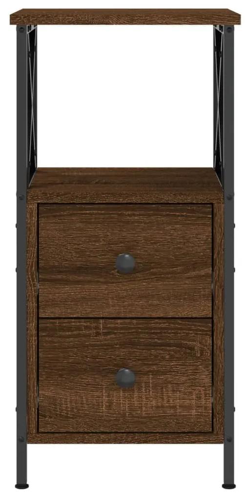 Mesa cabeceira 34x35,5x70cm derivados madeira carvalho castanho