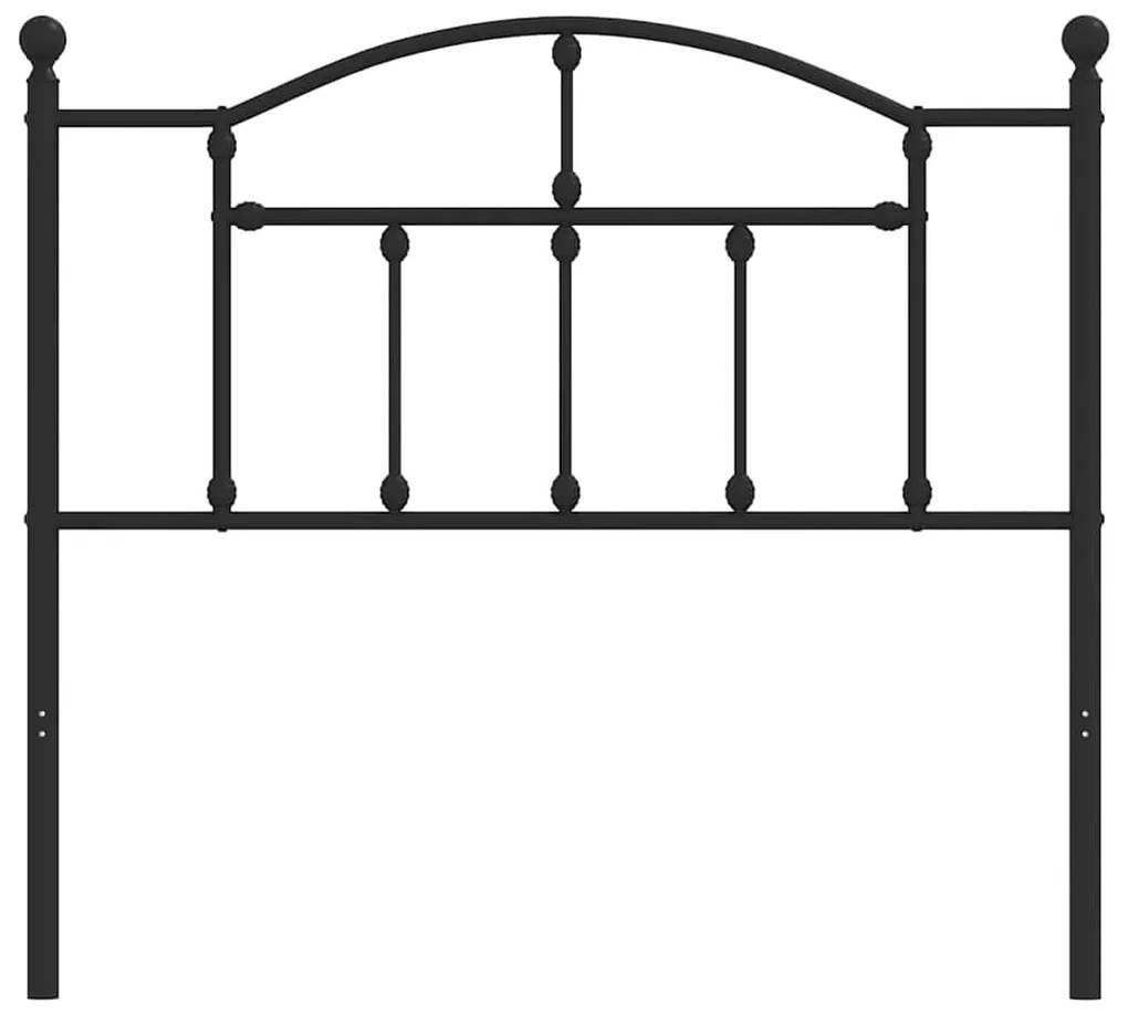 Cabeceira de cama 100 cm metal preto