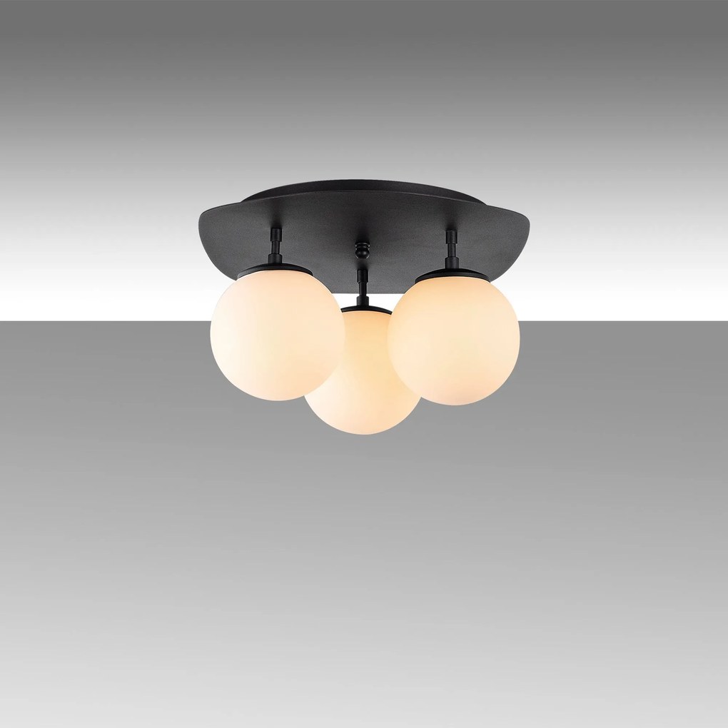 Candeeiro de Teto Well – Preto/Branco – 37 x 44 x 25 cm