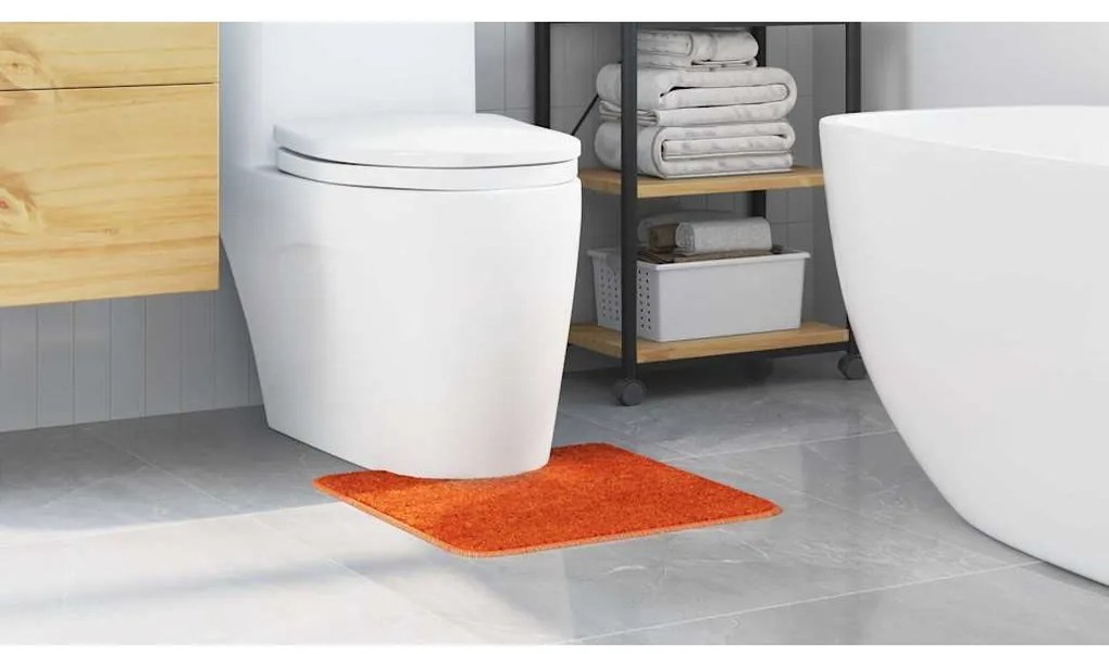 Tapete de Banho U-Shaped Cinza Escuro 50x50 cm Polipropileno Antiderra