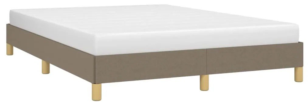 Cama sem colchão 160x200 cm tecido castanho-acinzentado