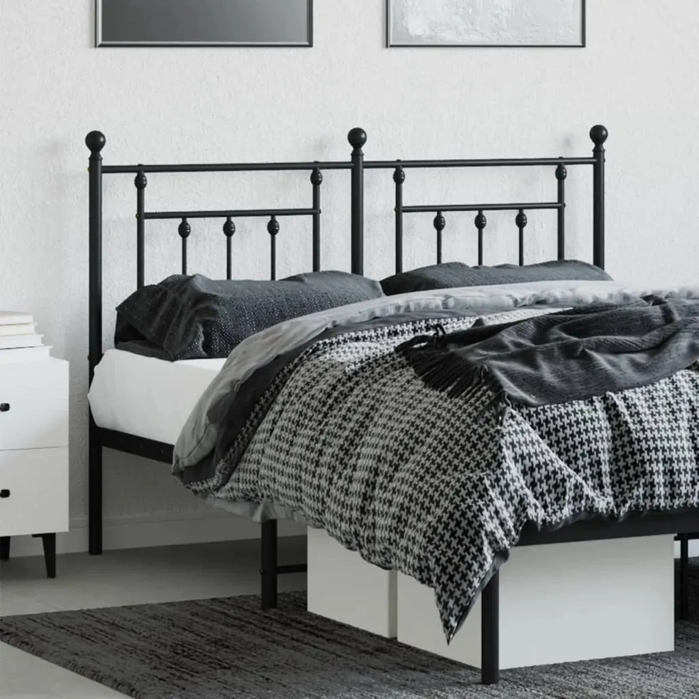 Cabeceira de cama 150 cm metal preto