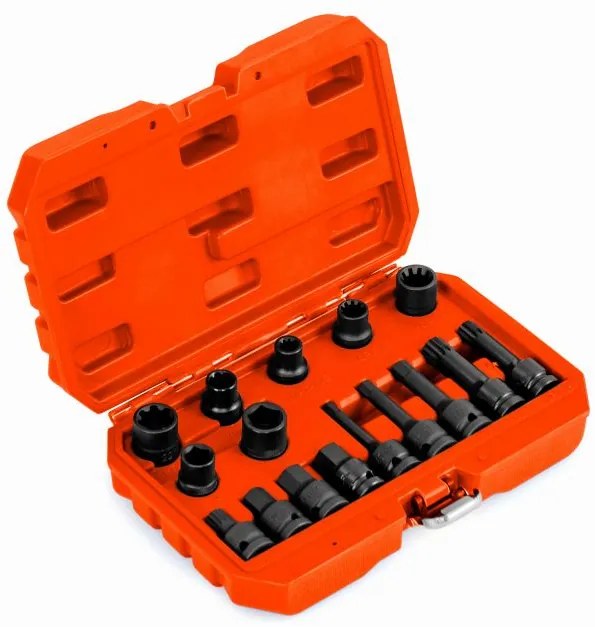 Conjunto extrator de parafusos de 27 peças com caixa conjunto extrator profissional canhoto conjunto extrator de parafusos azul