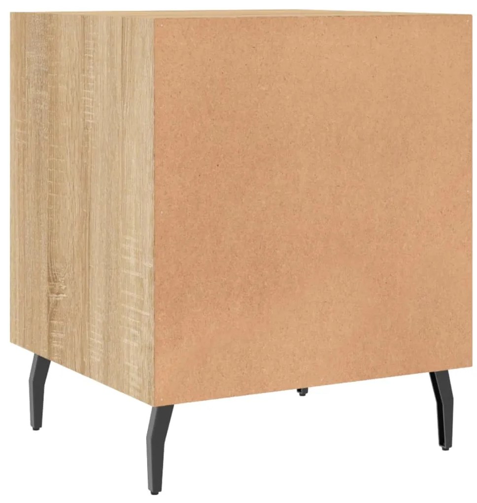 Mesa cabeceira 2pcs 40x40x50cm deriv. madeira carvalho sonoma