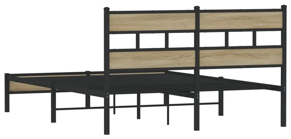 Estrutura cama s/ colchão derivados de madeira carvalho sonoma