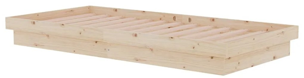 Estrutura de cama solteiro 90x190 cm madeira maciça