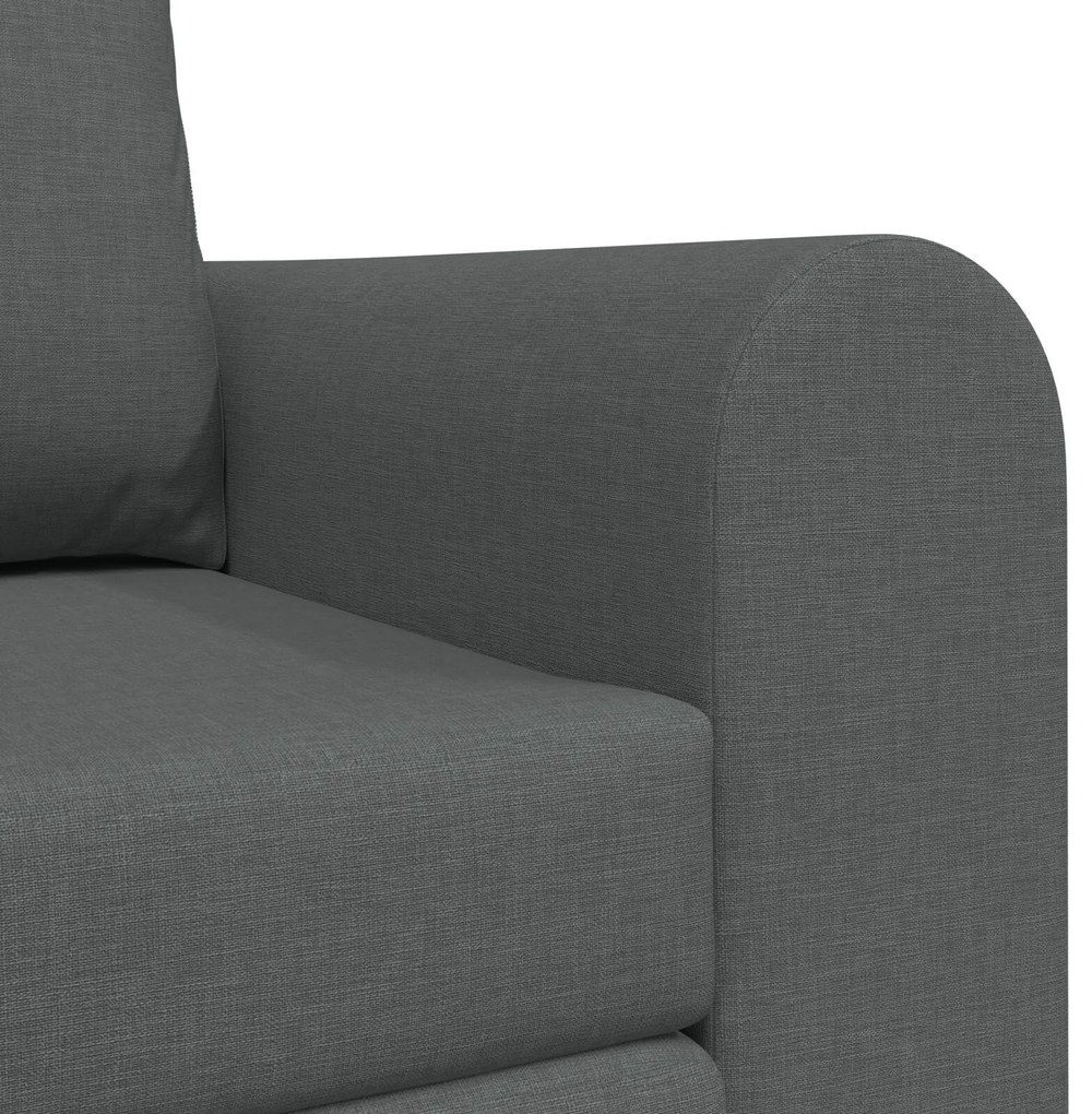 Sofá-camas 2 em 1 Cinza Escuro 148x71x83 cm Tecido