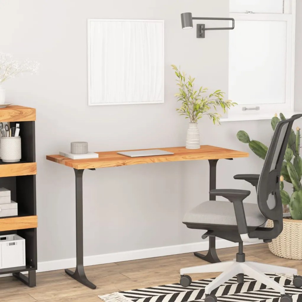 vidaXL Tampo de secretária retangular 110x50x2,5 cm acácia maciça
