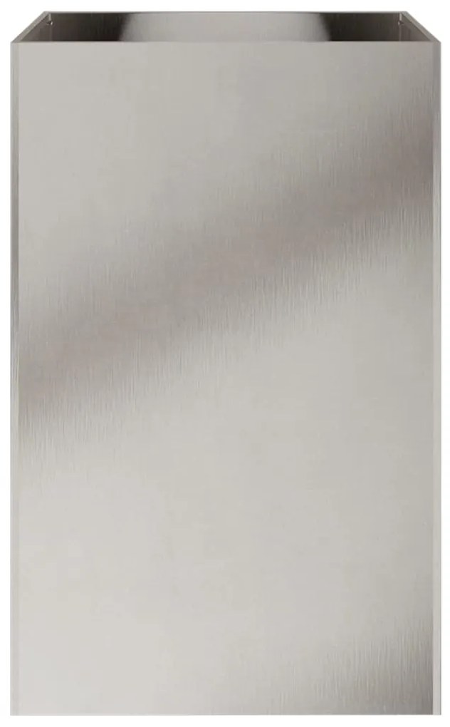 Vaso/floreira 52x48x75 cm aço inoxidável prateado