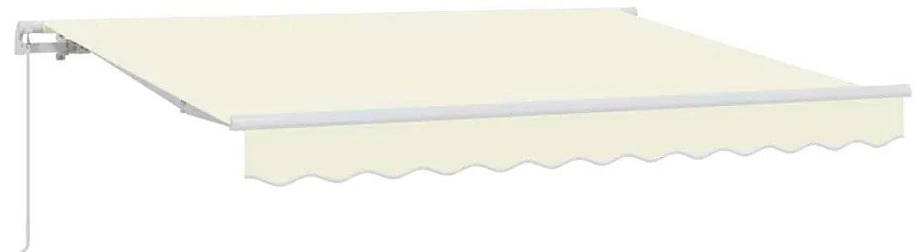 Toldo Retrátil Creme e Branco 250x200 cm 250 x 200 cm 2,5 x 2 m