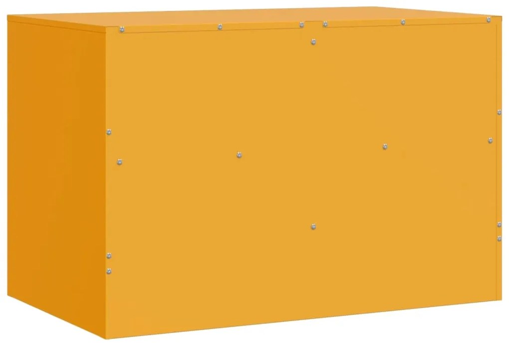 Móveis de TV 2 pcs 67x39x44 cm aço amarelo mostarda