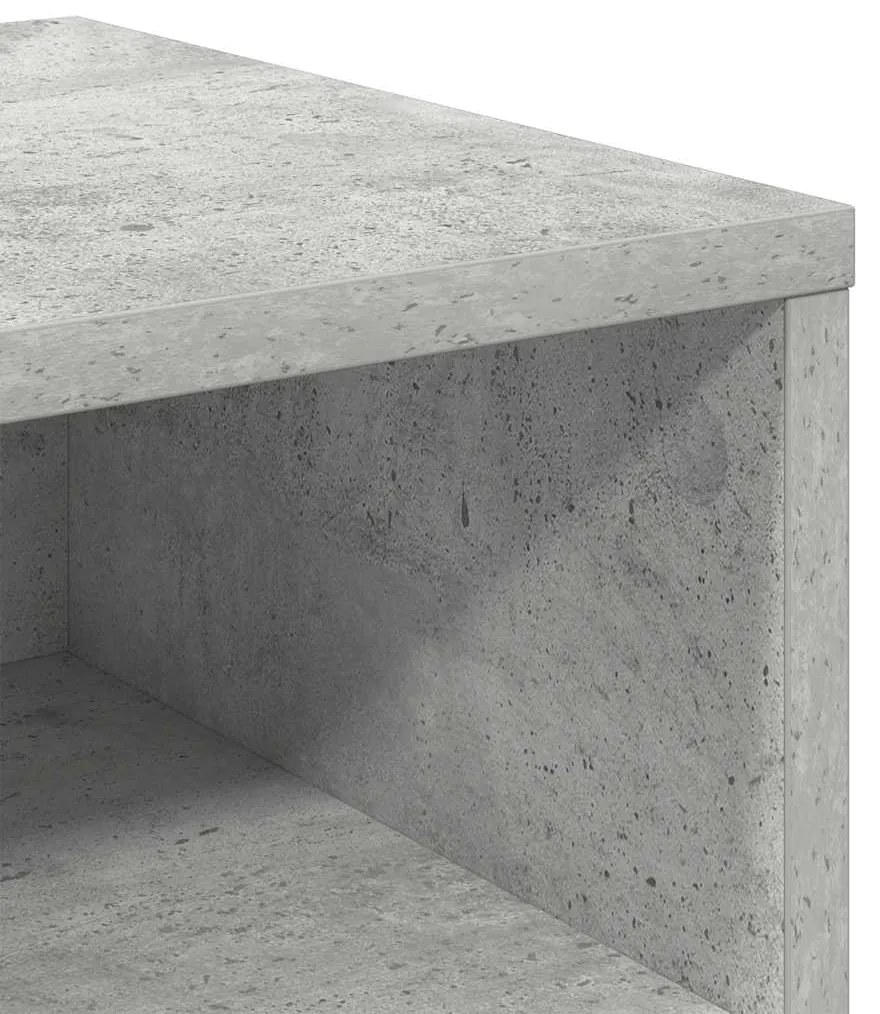 Mesa-de-cabeceira 40x30x30 cm contraplacado cinzento cimento
