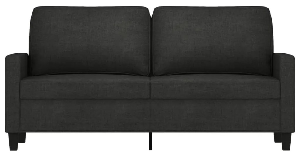 Sofá de 2 lugares tecido 140 cm preto
