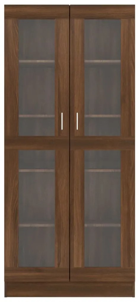 Vitrine 82,5x30,5x185,5 cm derivados madeira carvalho castanho