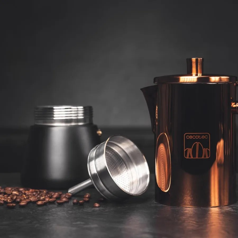 Máquina de café Italiana Moking 400 em aço inoxidável