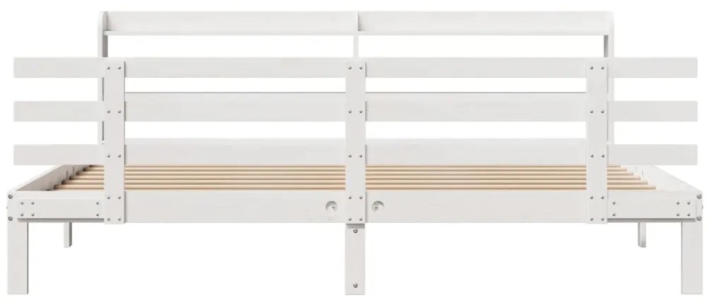 Estrutura de cama c/ cabeceira sem colchão 180x200 cm branco